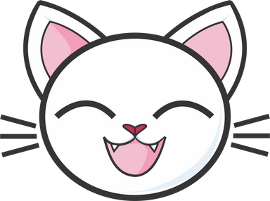 Cute Cat Face Illustration
